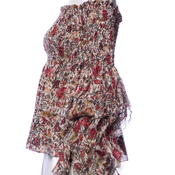 Caroline Constas 100% silk off the shoulder blouse, size medium - Picture 4 of 8